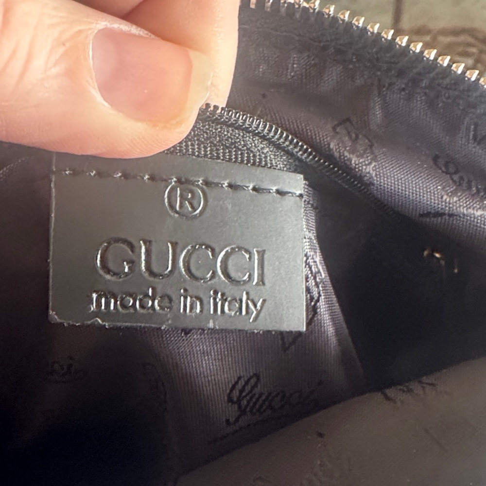 Gucci Black GG Supreme Messenger Bag with Red and Blue Web Strap - Picture 6 of 6